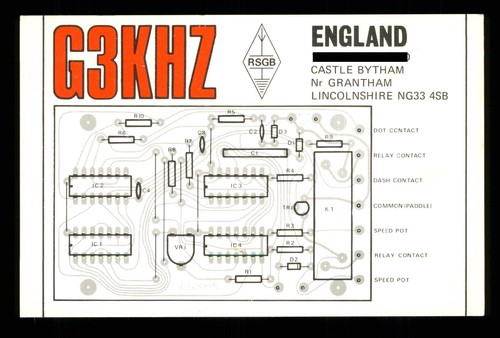 Qsl card radio - radio, uk