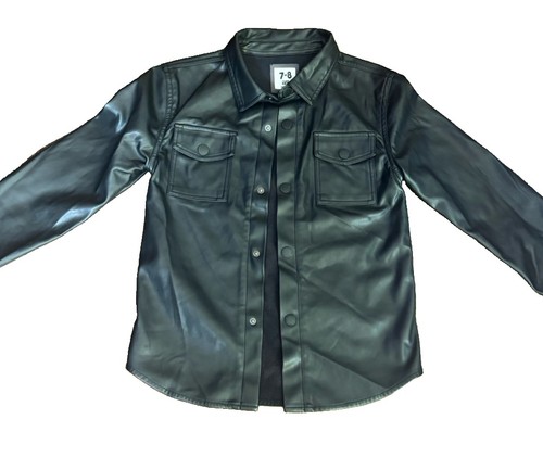 Cotton kids black leather - cotton,