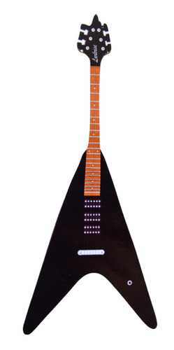 Black flying guitar - black, plaque