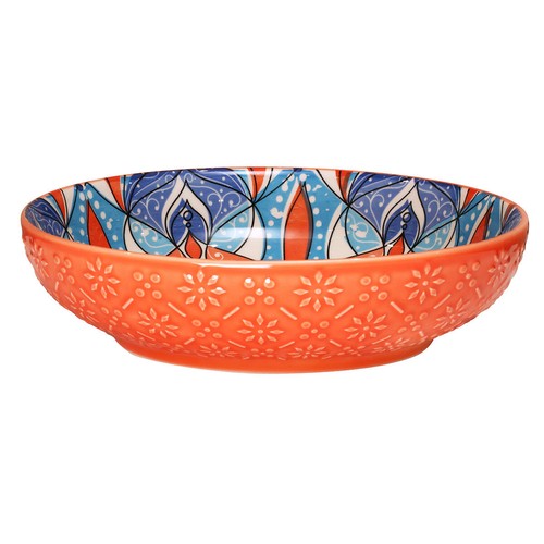 Orange ceramic bowl tuscany - bowl,