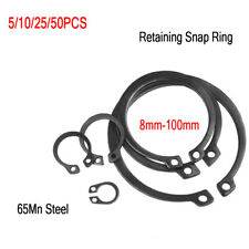Retaining Snap Ring 8/10/12/14 -100mm Shaft Circlips External C-Clip 65Mn Steel