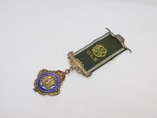 Sterling Silver Gilt & Enamel Grand Lodge Masonic Jewel Medal Antique 1936