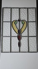 Vintage Tiffany-style antique stained glass panel window/Door