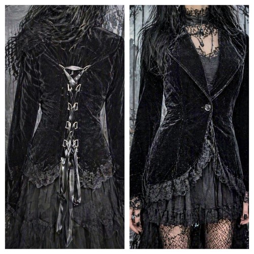 Black velvet gothic - velvet, corset