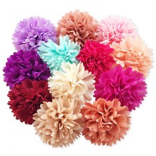 8cm Ruffled Pompom Flower Hair