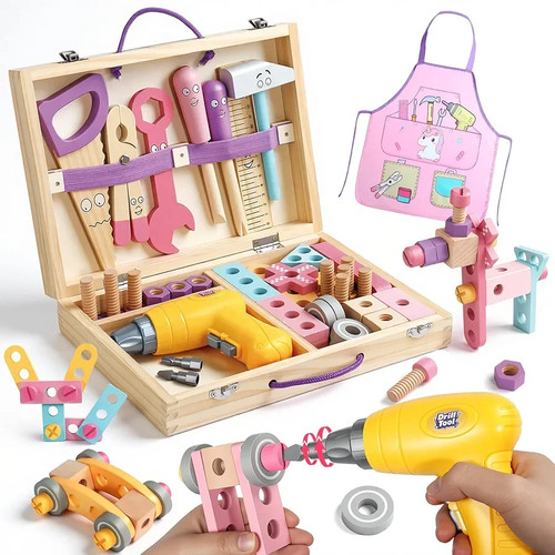 Kids tool set wooden - tool, for