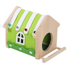 ‌Wooden Bird House with Felt