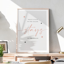 Hair Salon Wall Art Beauty Stylist Hairdresser Lashes Brows Poster Print A4 A3