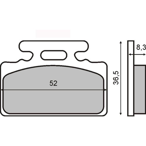 Pair rear brake pads - pair,