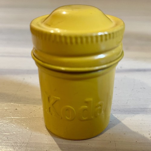 Vintage kodak yellow film tin - kodak,