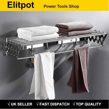 Wall Mounted Drying Rack Clothes Airer Towel Laundry Extendable Folding Tool 1PC