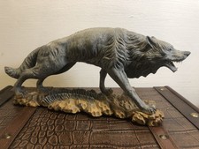 Russian Faberge ￼hand carved stone Wolf Jasper Stone Magical Artwork Sculpture 