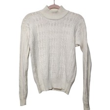 Vintage Sz S Cream Thick Cable