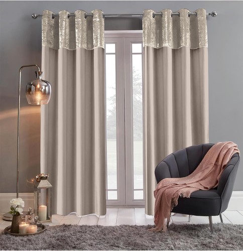 Crushed velvet band curtains - velvet,