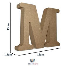 MDF Letters Wooden Letters for Crafts (Large 13cm High x 2cm Deep) Free Standing