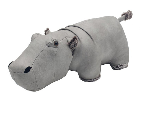Grey hippo door stop heavy - grey,
