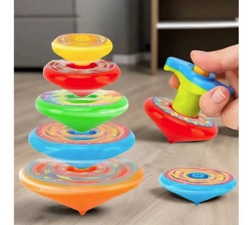 Kids stacked spinning tops - kids,