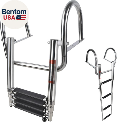 Step pontoon boat ladder - step,