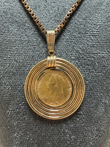 1901 gold half sovereign - gold, queen