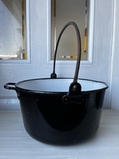 Large Cast Iron Black Enamel