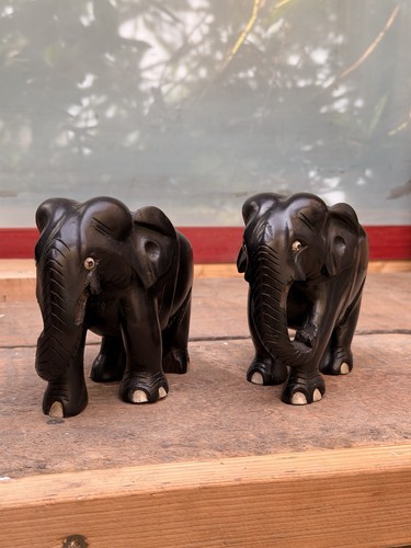 Vintage hand carved - carved, ebony