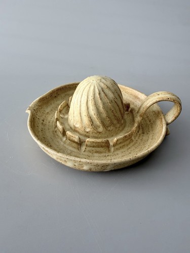 Studio pottery lemon squeezer - lemon,