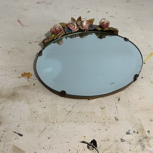 Vintage barbola table top oval - vintage,