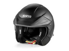 FIA SPARCO Flux RJ 2025 Open Face Helmet Rally Racing SNELL HANS Black/White