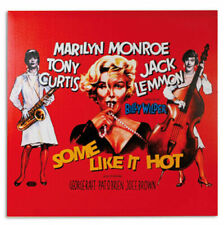 Marilyn Monroe Canvas Some Like it Hot Large Box Movie Poster Print 60 x 60 cms