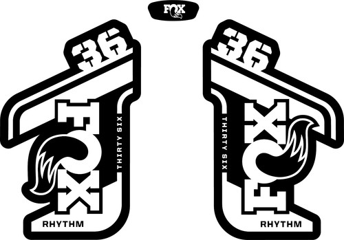 Fox rhythm forks decals - forks,