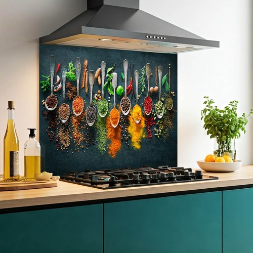 Printed glass kitchen - glass,