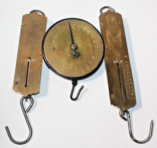 Vtg Lot 2 Landers Improved Balance Hanging Scales USA & WN Enders Oak Leaf 24lb