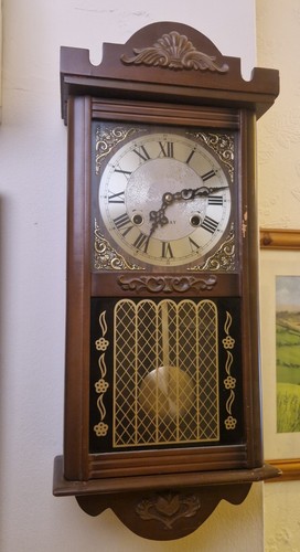 Vintage pendulum wall clock - vintage,