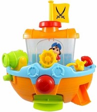 Kids Pirate Ship Boat Bath Toy Toddlers Interactive Water Play Cannon & Scoop