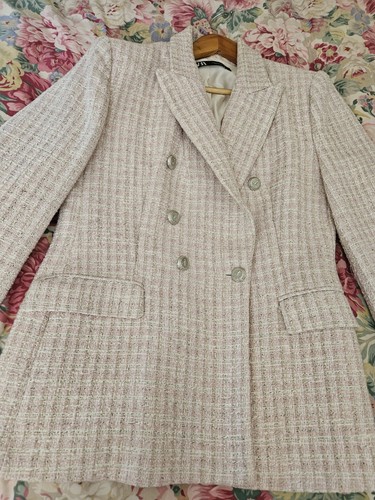 Zara women pink tweed - women's,