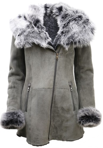 Ladies luxurious grey suede - luxurious,