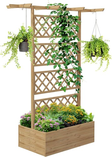 Trellis planter box garden - box,