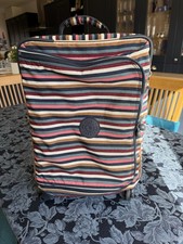 Kipling Striped Hand Luggage Cabin Bag Carry On 4 Wheeled Case 37.5 Litres