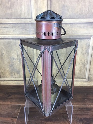 Vintage copper lantern with - copper,