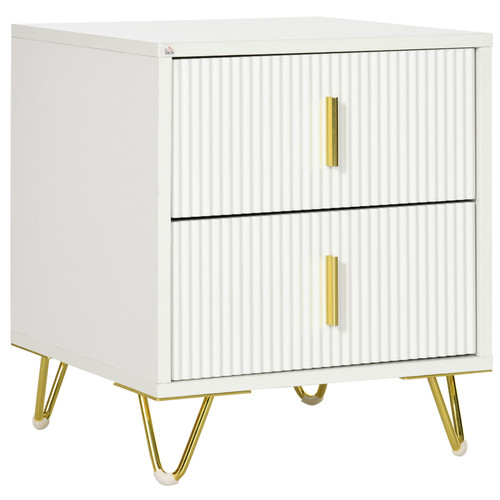 White bedside table drawer - 2,