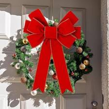 2 X Big Red Christmas Bows for