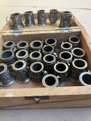 Miniature pewter tankards 25 - miniature, x