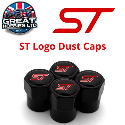 Black red dust caps - &, tyre