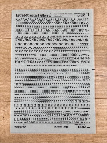 Letraset rub transfer - rub,