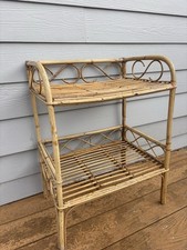 70s Bamboo Cane Shelving Unit