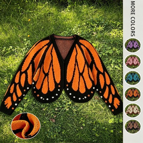 Women butterfly wing knit - butterfly,