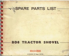 MUIR HILL BD8 TRACTOR SHOVEL ORIGINAL 1965 FACTORY PARTS CATALOGUE