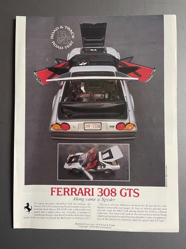 1978 ferrari 308 gts - 1978, r&t