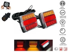 2x Magnetic LED Trailer Towing Lightboard Light Rear Tail Board Lamps 7.5m Cable