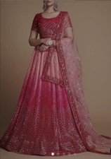 Pink Cerise Sequin Choli Lenga